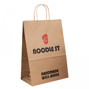 Groothandel aangepast Luxe Craft Gift Brown White Packaging Bolsa de Papel Gedrukte boodschappentas Kraft Paper Bags met uw eigen logo