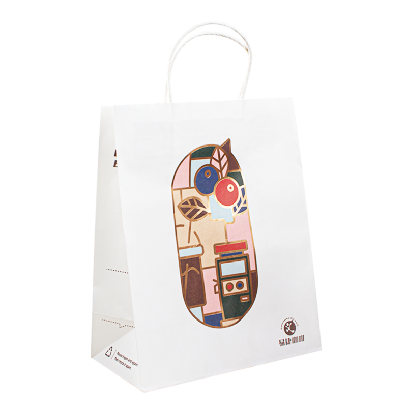 Kraft Paper Shop Bag Paper cadeauzakken met handgrepen klein winkelfeestje papieren zak op maat